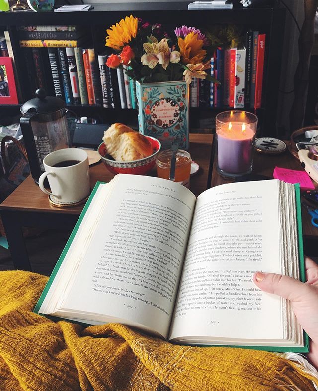 whilereadingandwalking:
“Challah, embroidery, good books, flowers. A lavender candle. Bob’s Burgers. Coffee. Self-care in the midst of self-isolation.
”