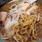 札幌つけ麺 札幌ラーメン 風来堂 - 麺の様子など。