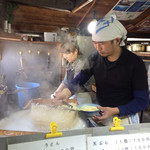 讃岐うどん がもう - 釜茹で場（讃岐うどん がもう） 2017.3