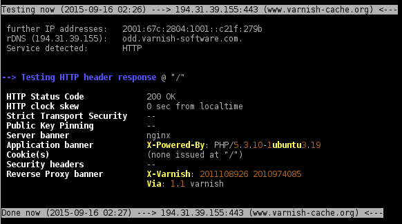 header check on https://www.varnish-cache.org