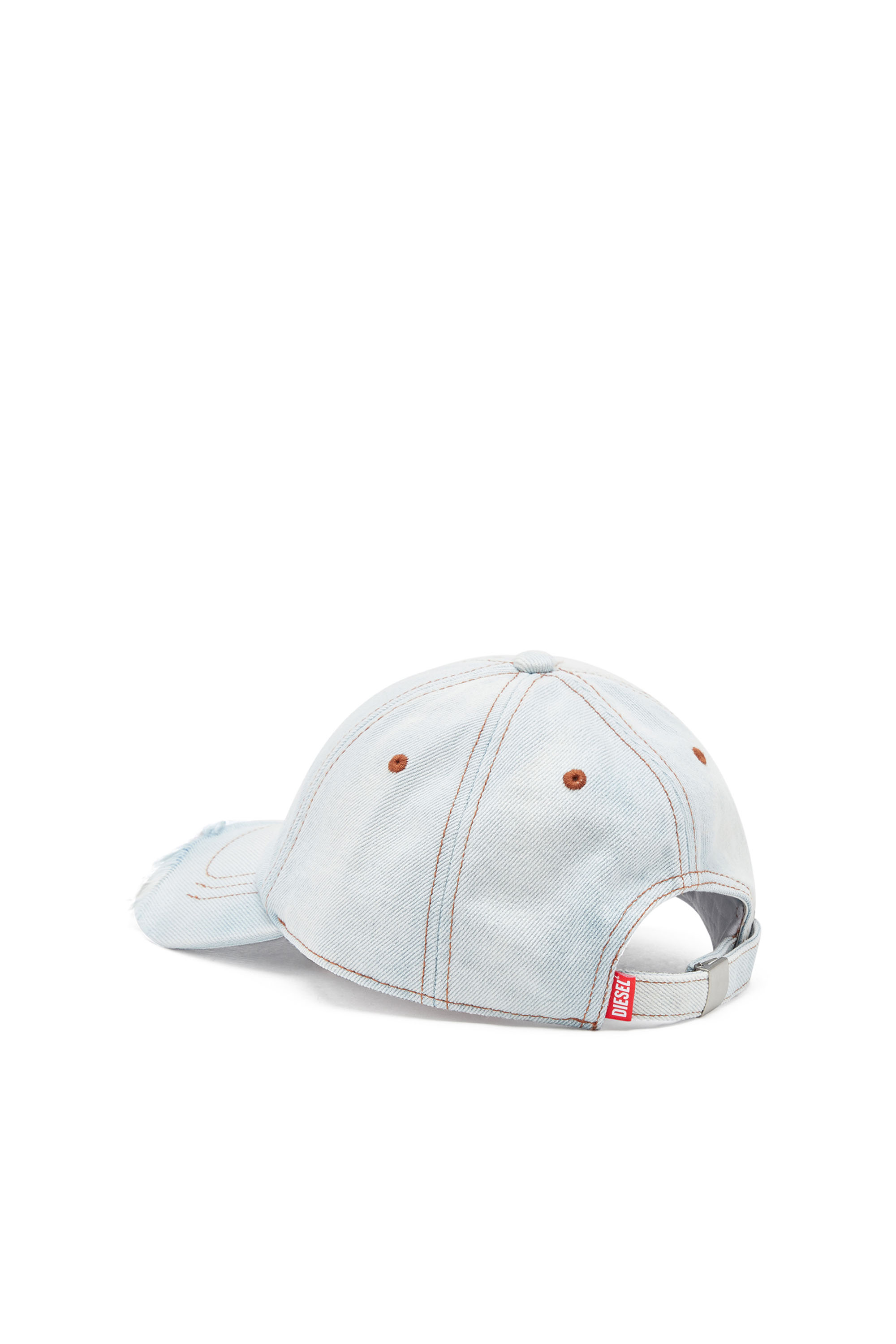 Diesel - C-REEP-1, Man Denim baseball cap with frayed peak in Blue - Image 2