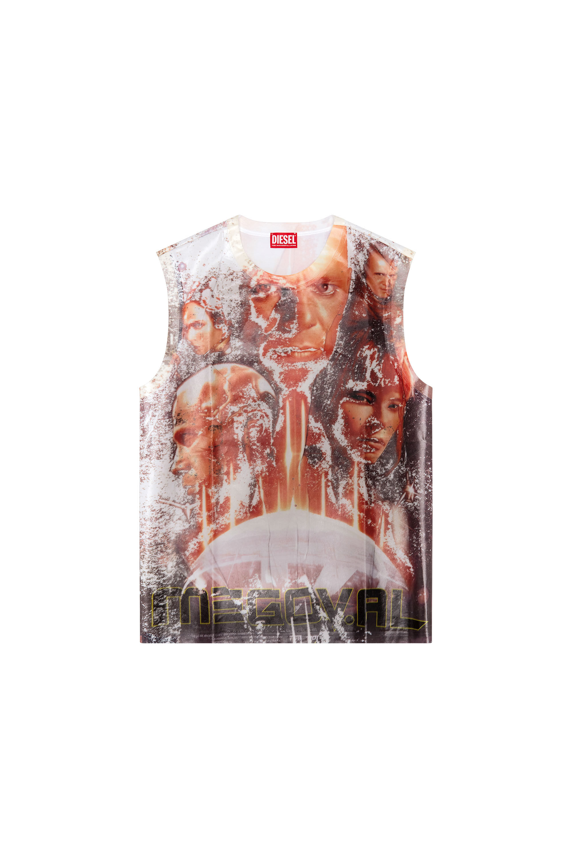 Diesel - T-BIRCO-P6, Man Shiny tank top with Diesel film print in Multicolor - Image 2