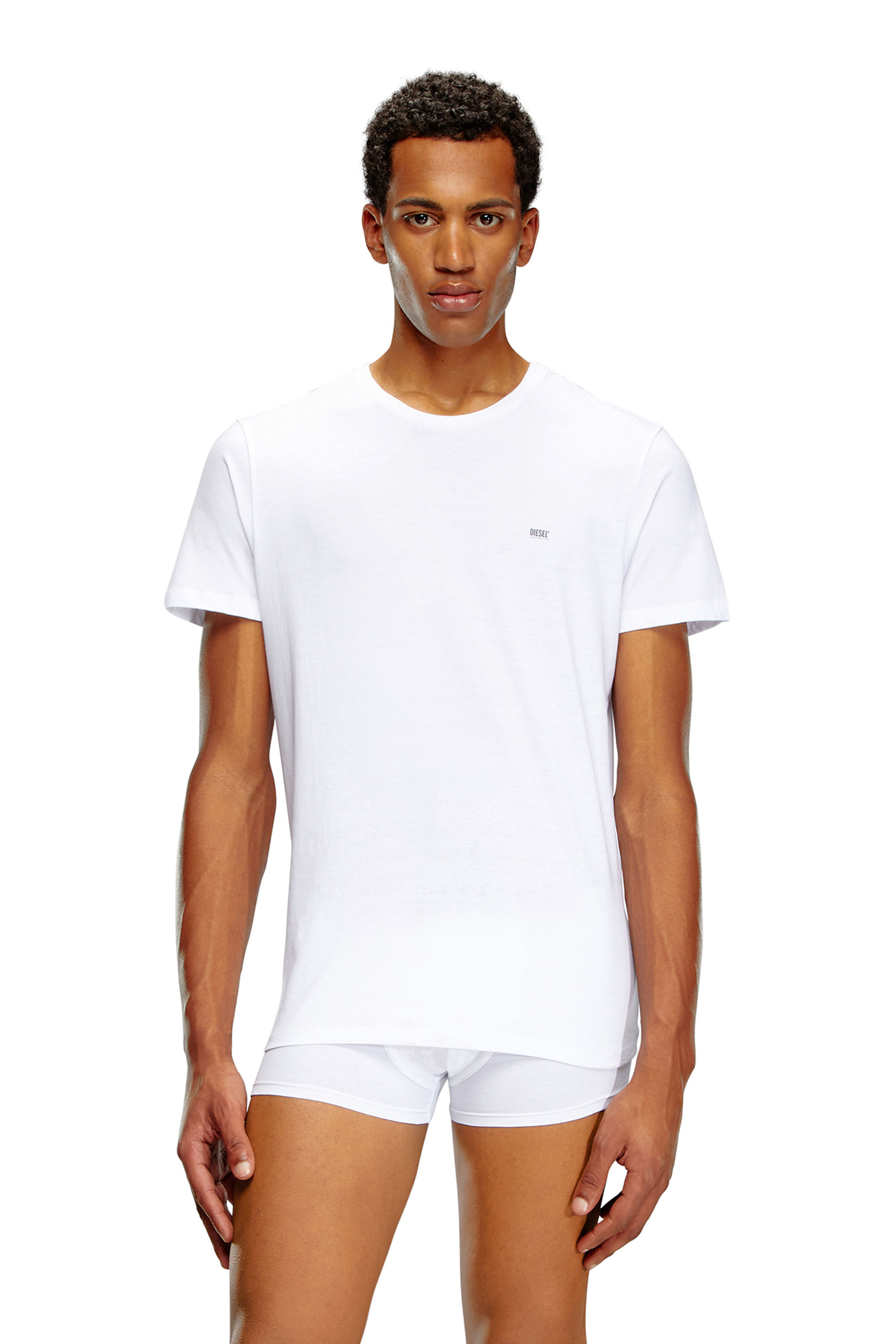 Diesel - UMTEE-JAKETHREEPACK, Man Three-pack crew-neck T-shirts in White - Image 3