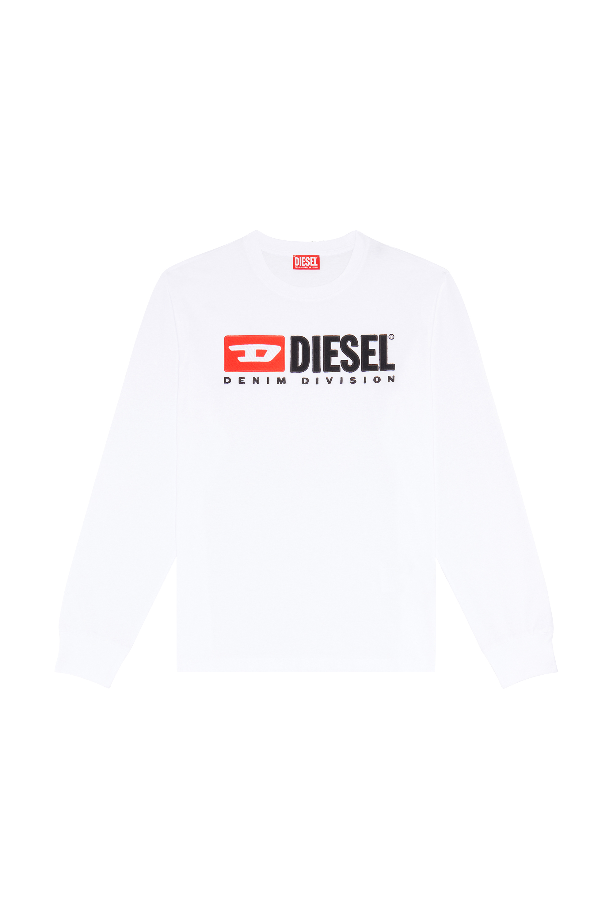 Diesel - T-JUST-LS-DIV, Man Long-sleeve T-shirt with embroidery in White - Image 3