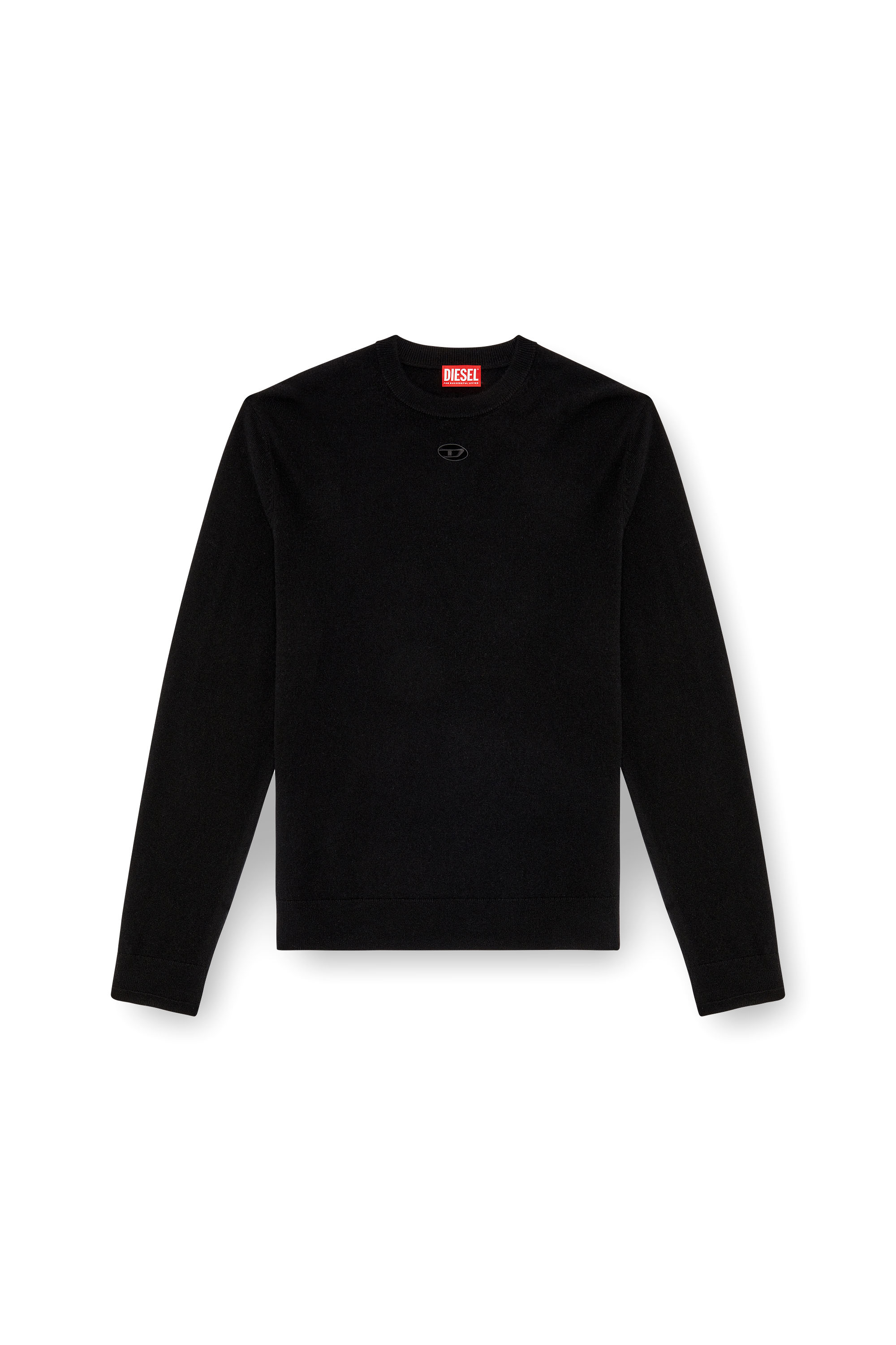 Diesel - K-VIERI, Man's Wool and cashmere jumper in Black - 3