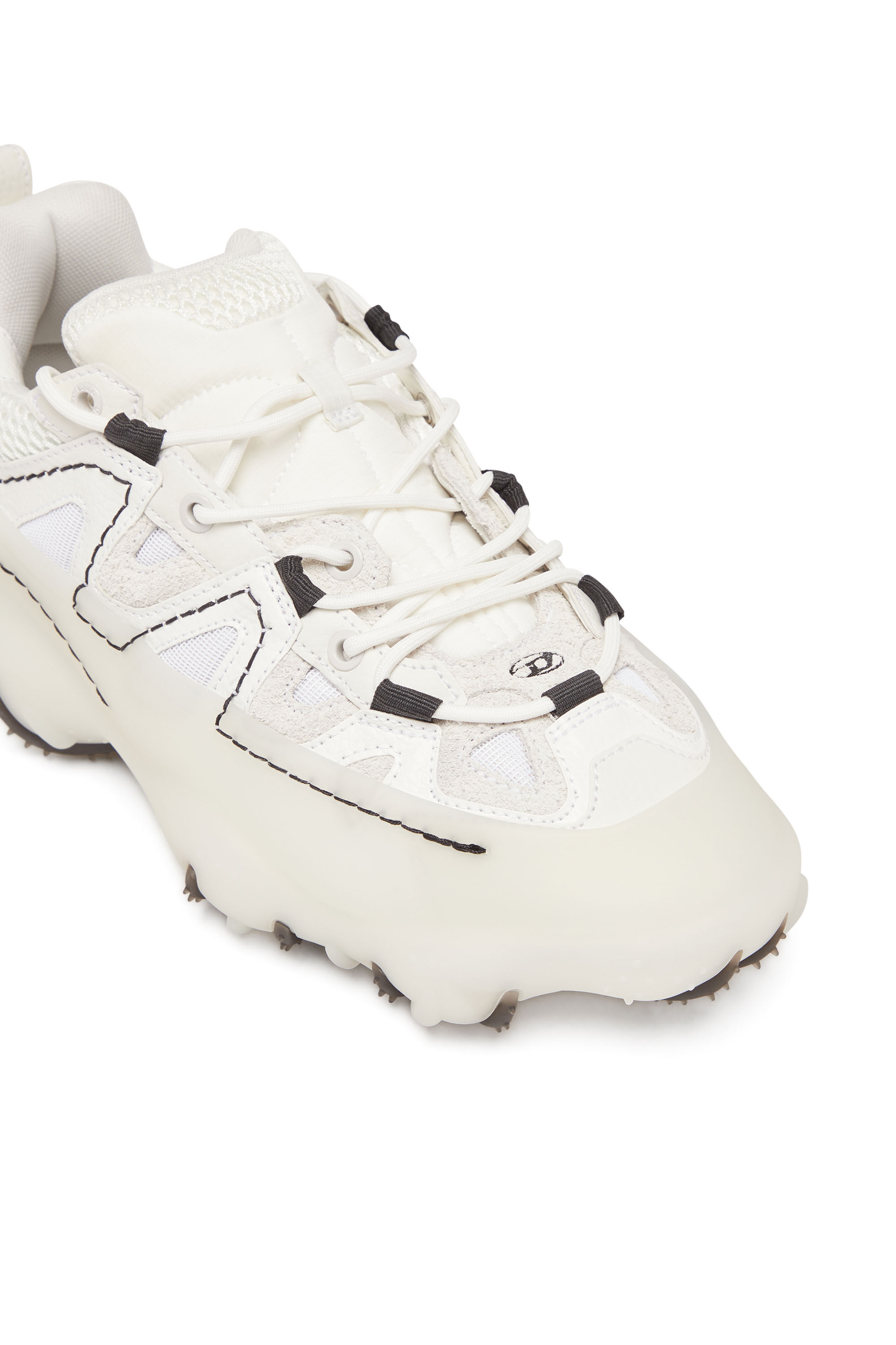 Diesel - S-PROTOTYPE P1 W, Woman S-Prototype P1-Low-top sneakers with rubber overlay in White - Image 6