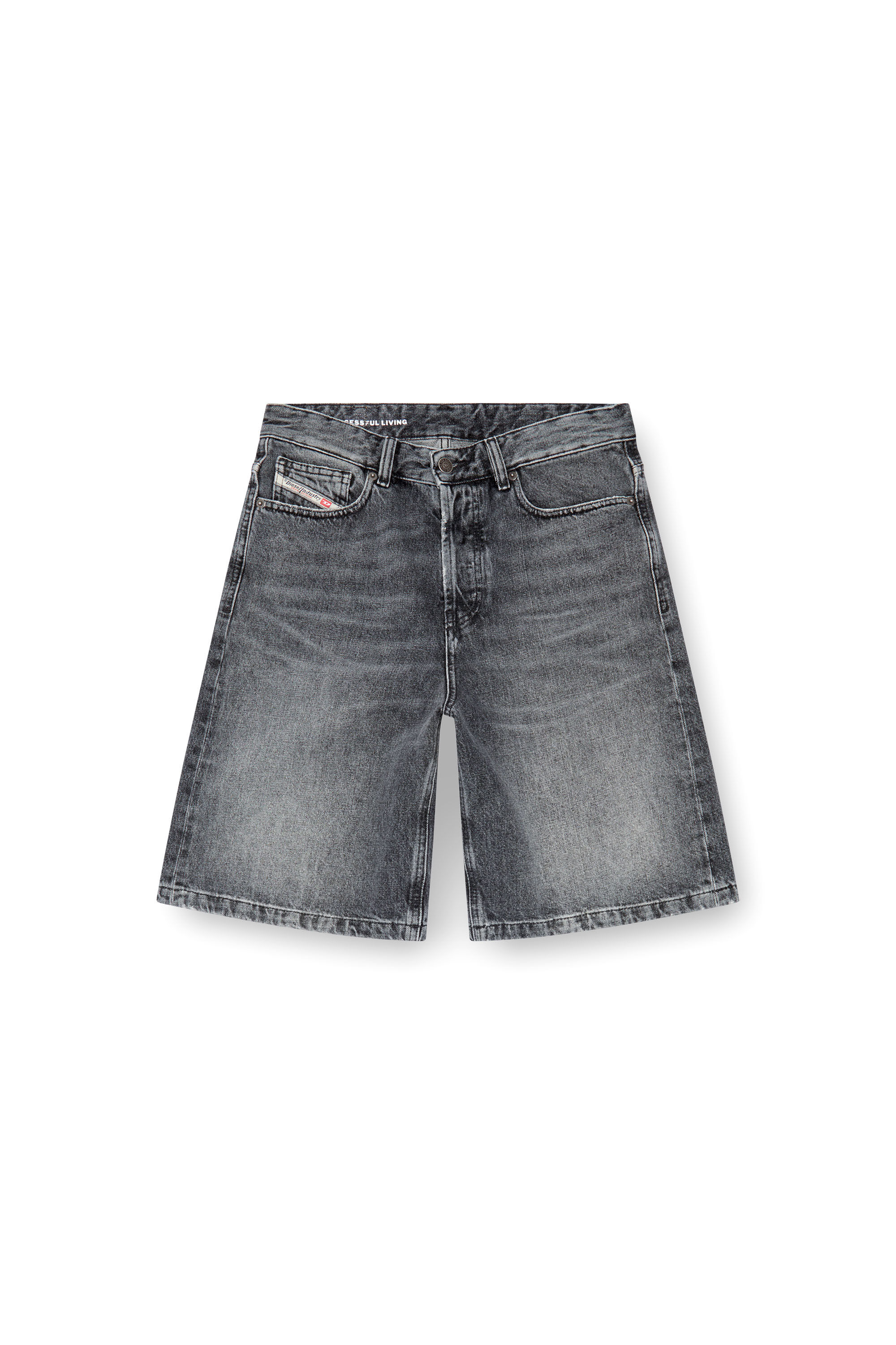 Diesel - DE-SIRE-SHORT, Woman's Shorts in clean-wash denim in Black - 2