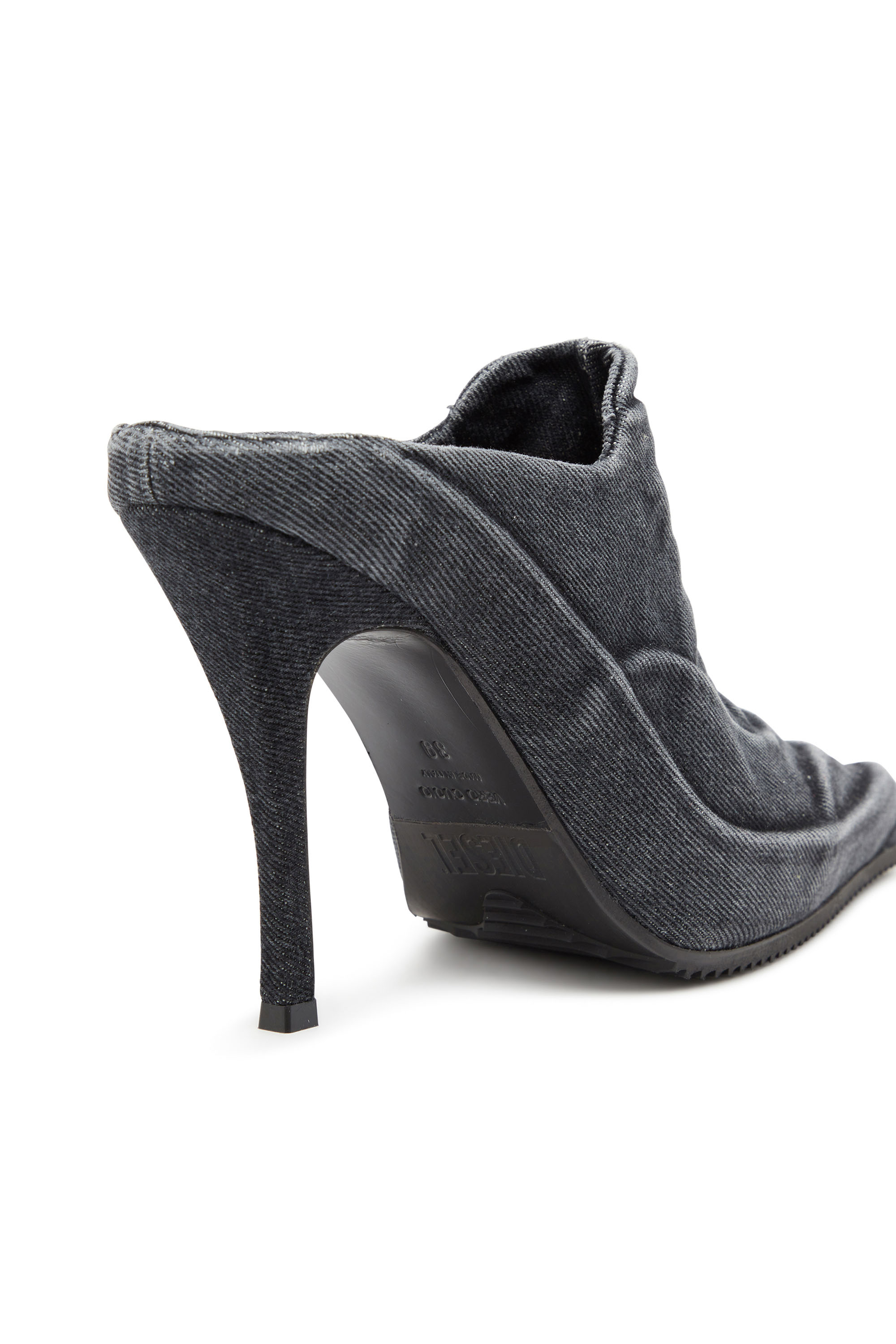 Diesel - D-CLOUD ML, Woman's D-Cloud-Mule in washed denim in Black - 6