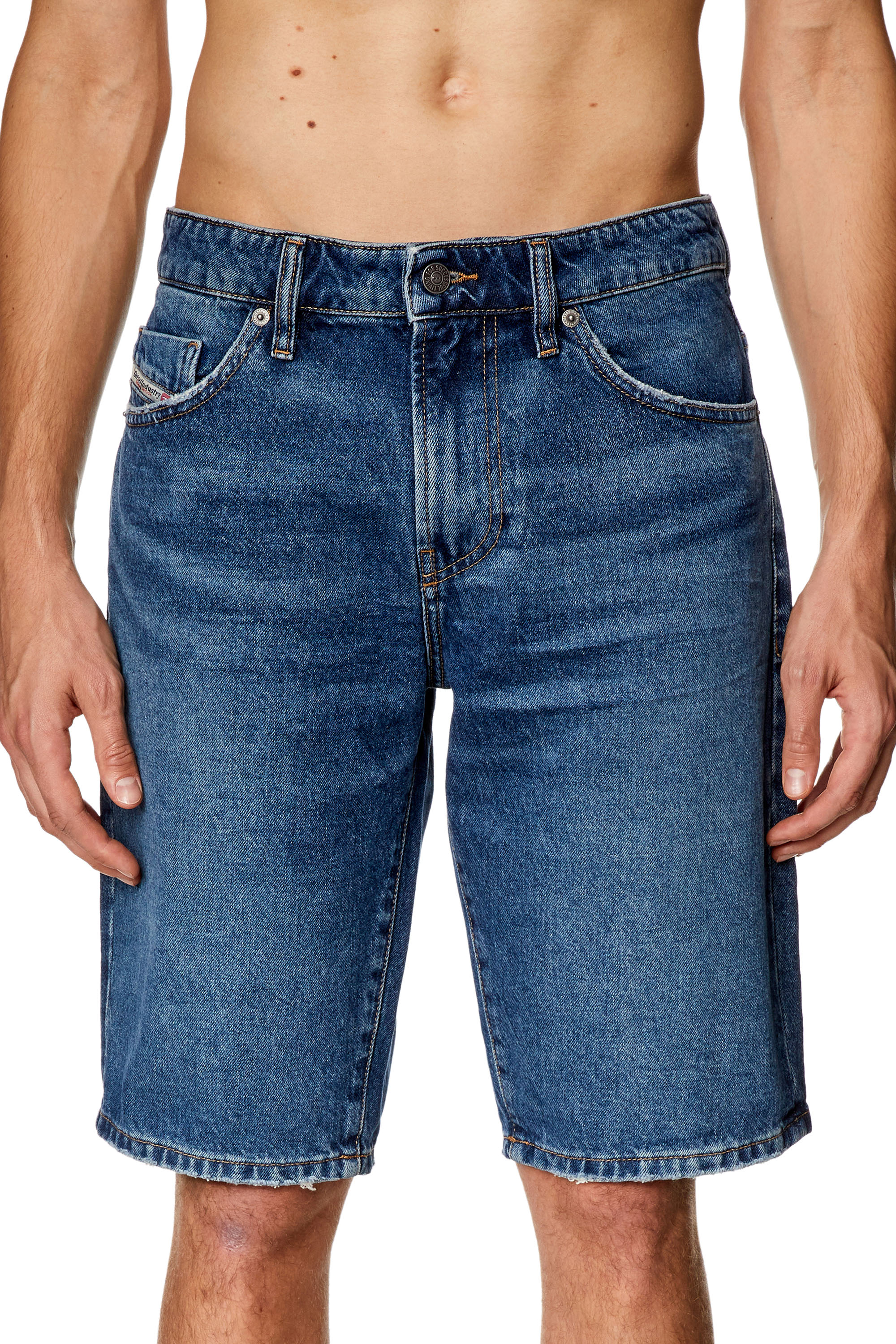 Diesel - SLIM-SHORT, Man Slim denim shorts in Blue - Image 4