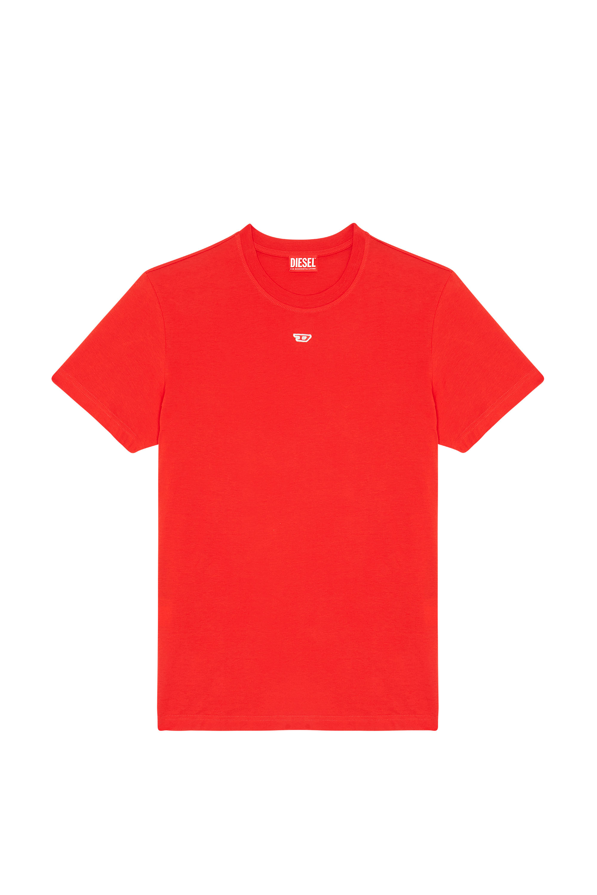 Diesel - T-DIEGOR-D, Man T-shirt with D patch in Red - Image 3