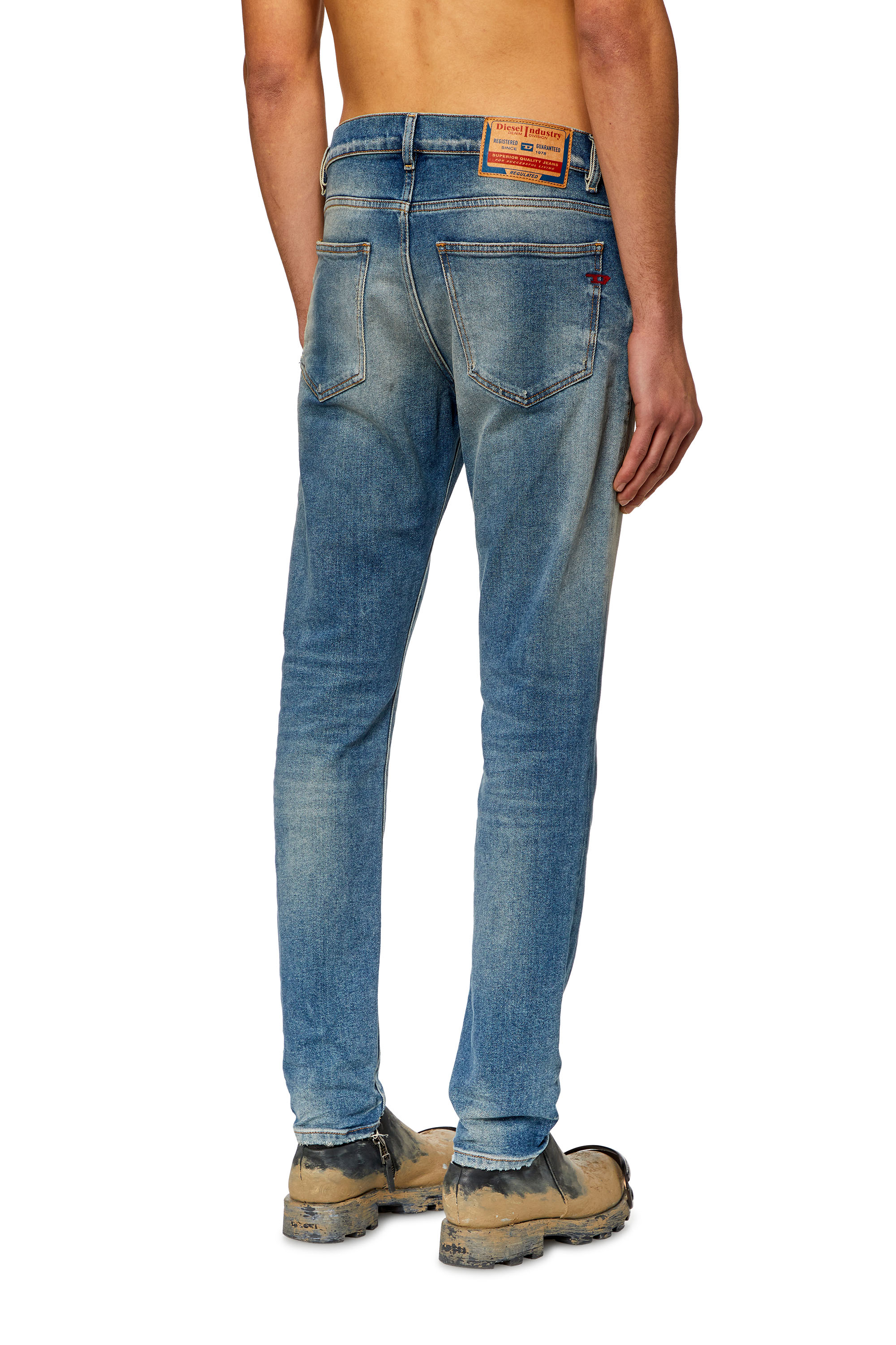 Diesel - Man Slim Jeans 2019 D-Strukt 09H55, Light Blue - Image 3