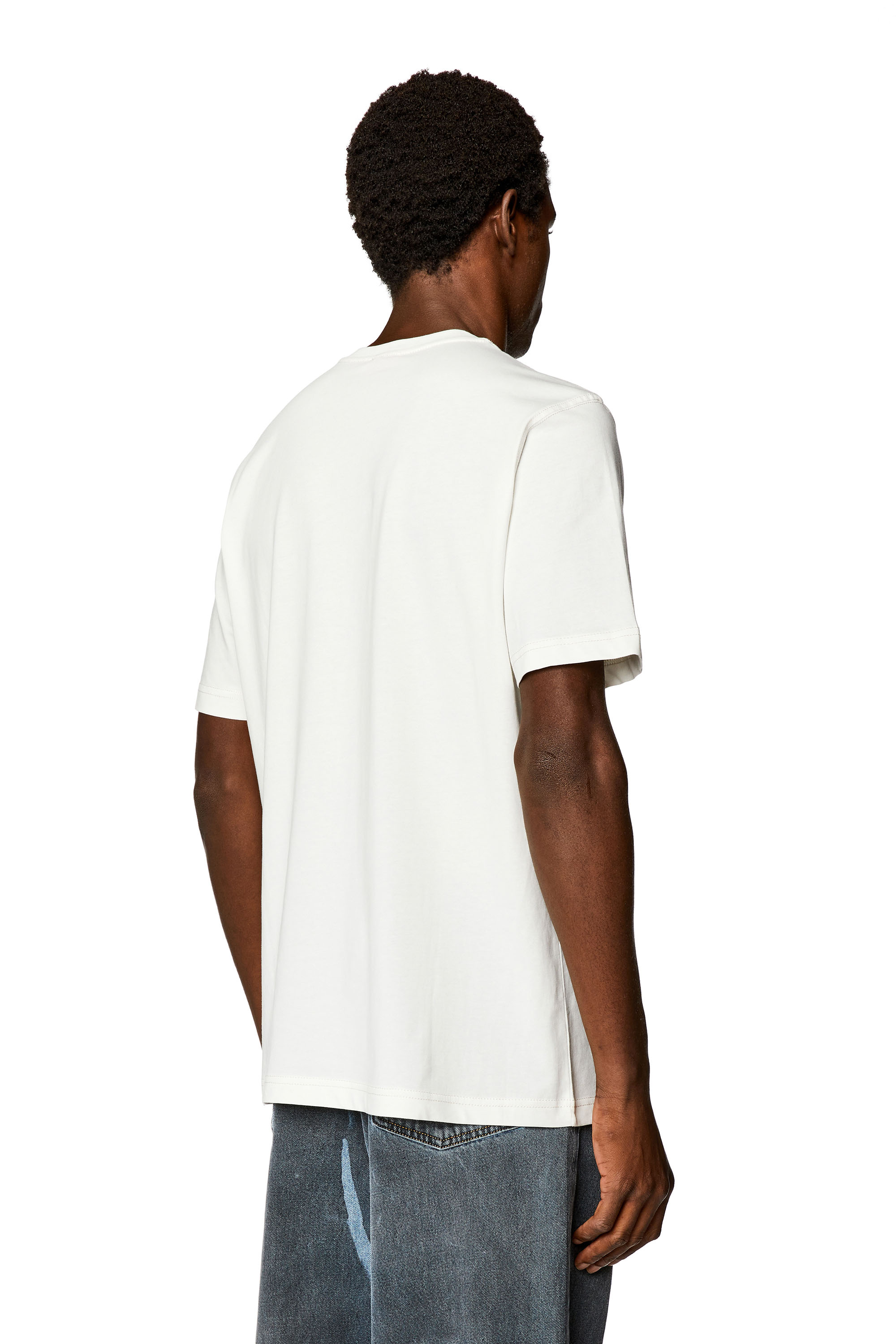 Diesel - T-JUST-N10, Man T-shirt with contrasting Diesel prints in White - Image 4