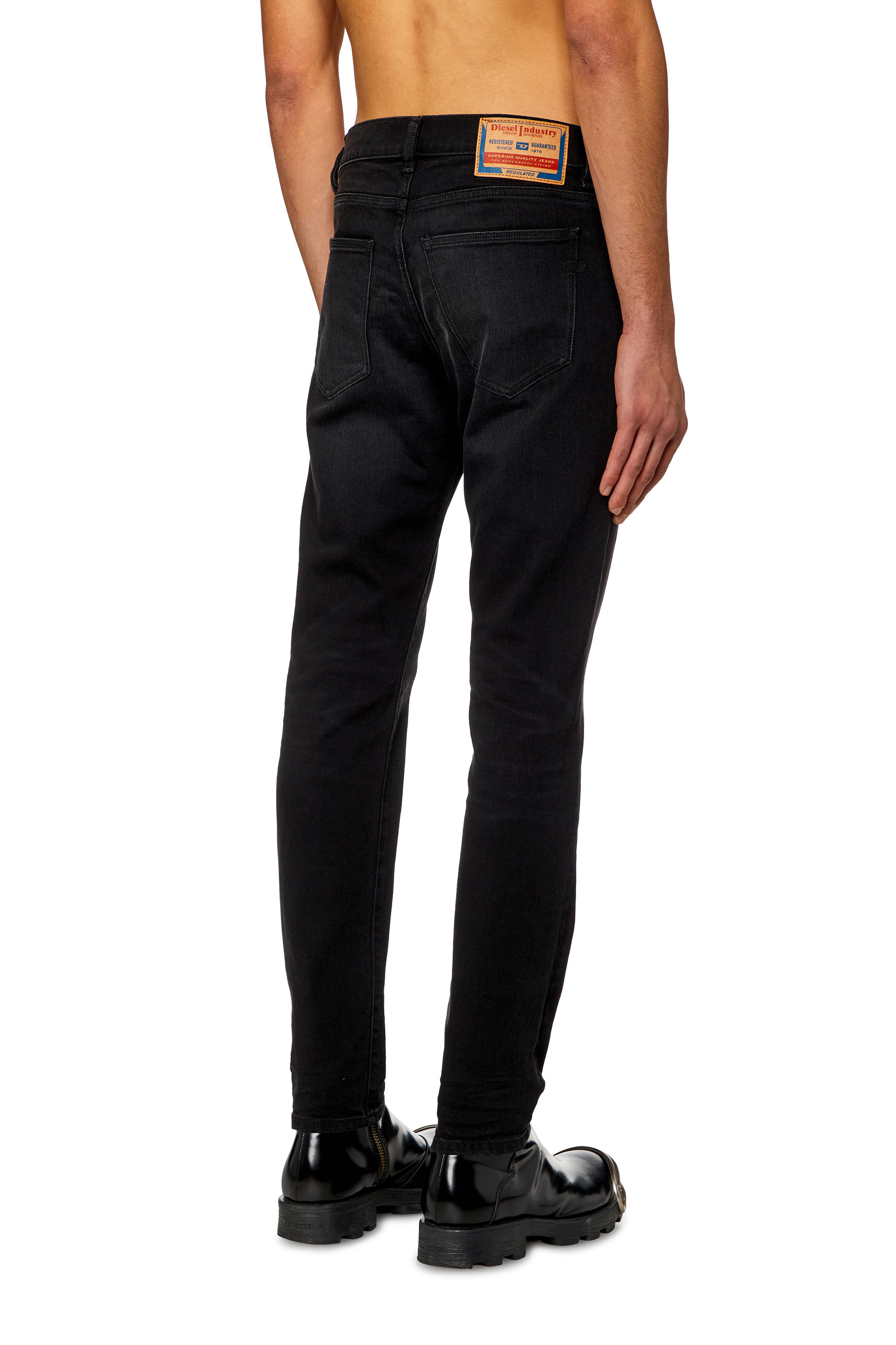 Diesel - Man Slim Jeans 2019 D-Strukt 09H32, Black/Dark grey - Image 3