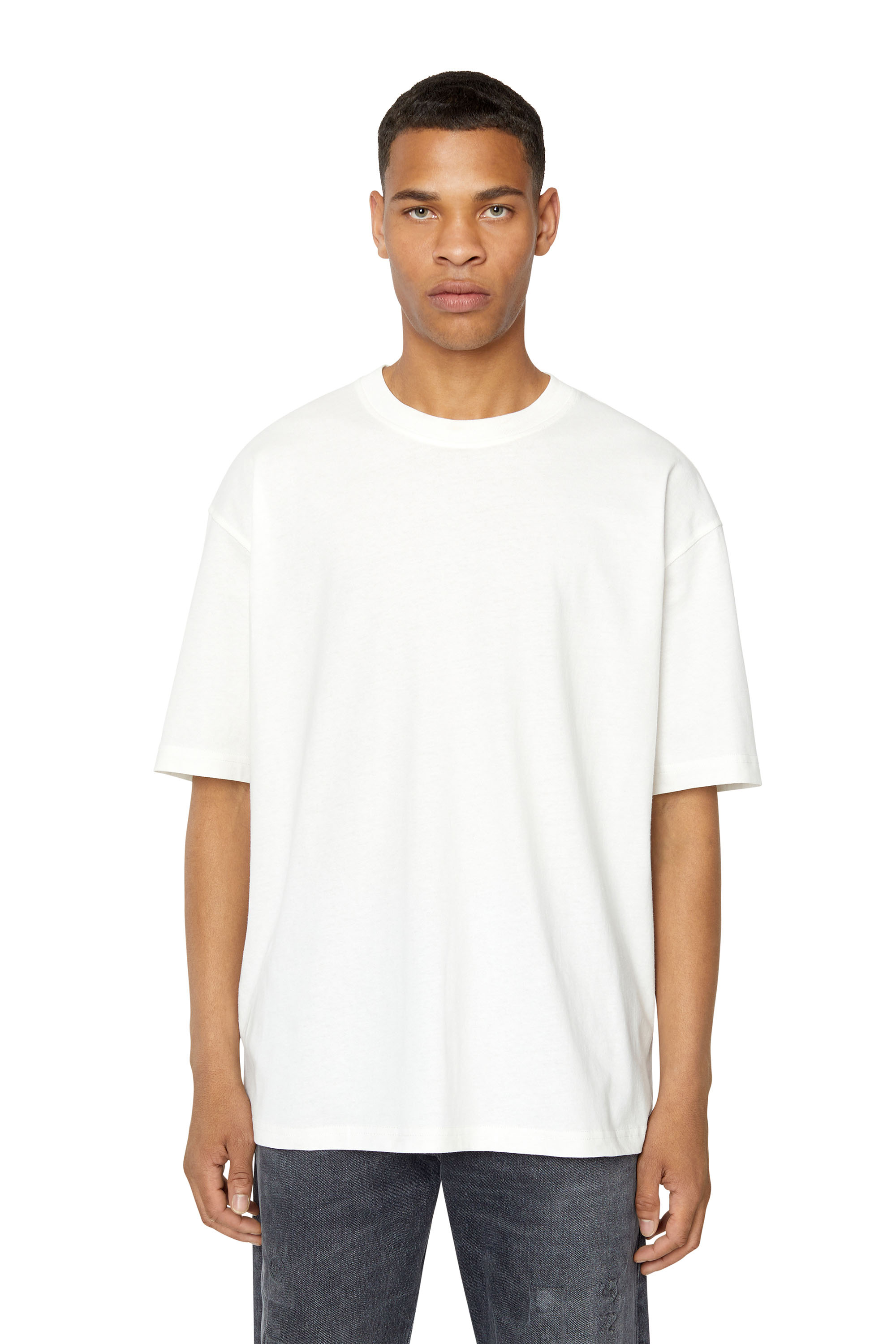 Diesel - T-BOGGY-MEGOVAL, Man T-shirt with back maxi D logo in White - Image 4