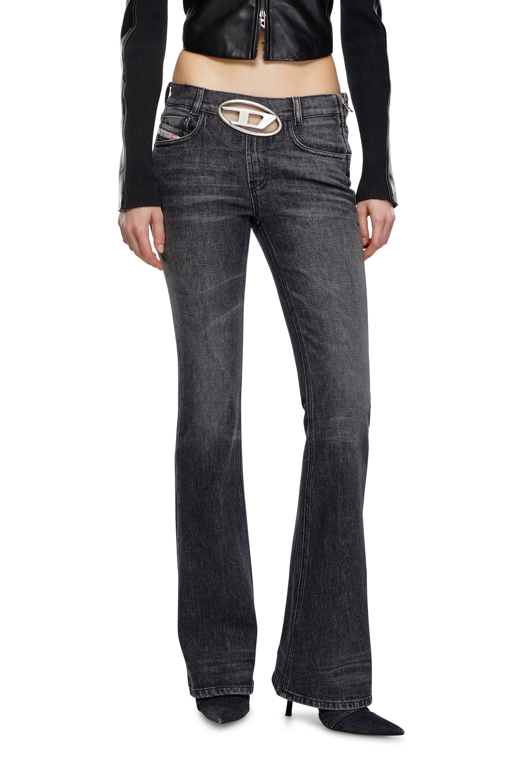 Diesel - Woman Bootcut and Flare Jeans 1969 D-Ebbey 0CKAH, Black/Dark grey - Image 3