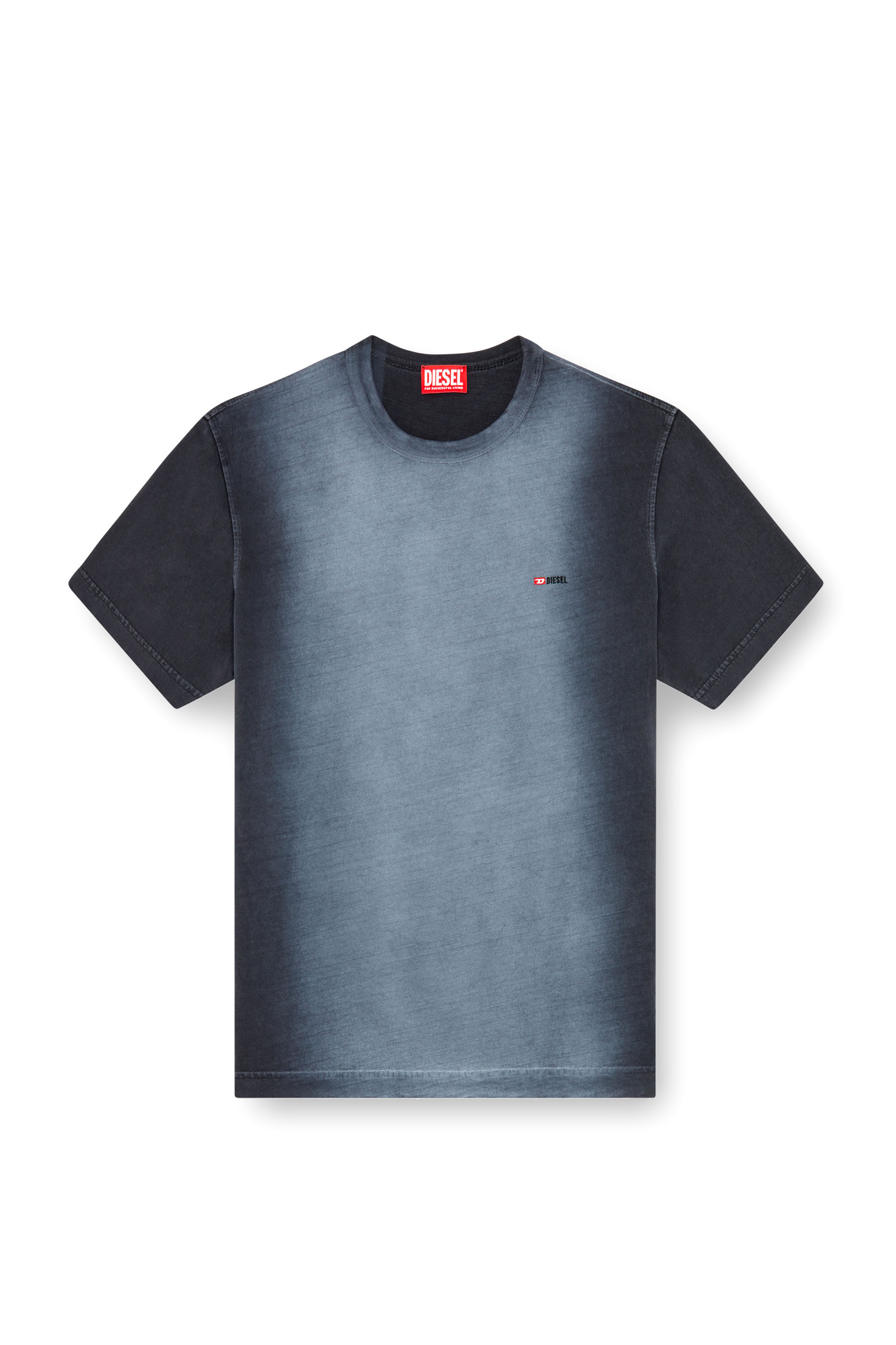 Diesel - T-ADJUST-Q2, Man T-shirt in sprayed cotton jersey in Black - Image 2