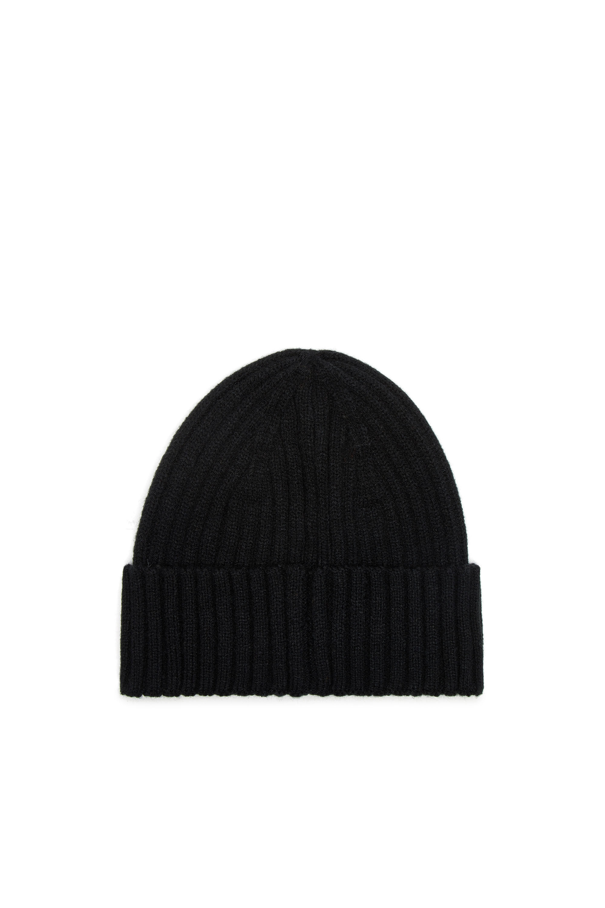 Diesel - K-DIEGO-C, Unisex Rib-knit beanie with logo patch in Black - Image 2