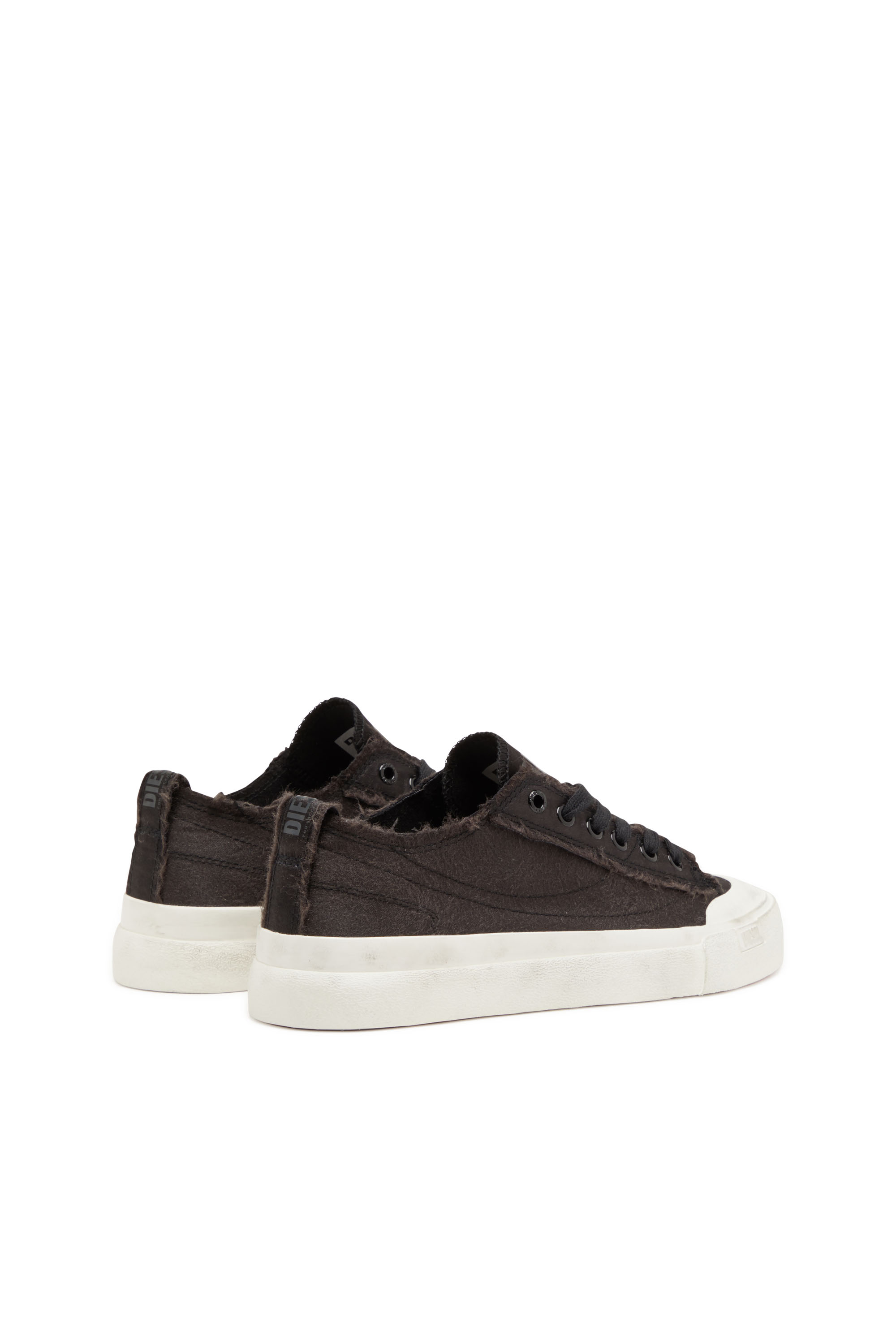 Diesel - S-ATHOS LOW W, Woman S-Athos Low-Sneakers in distressed satin in Black - Image 3