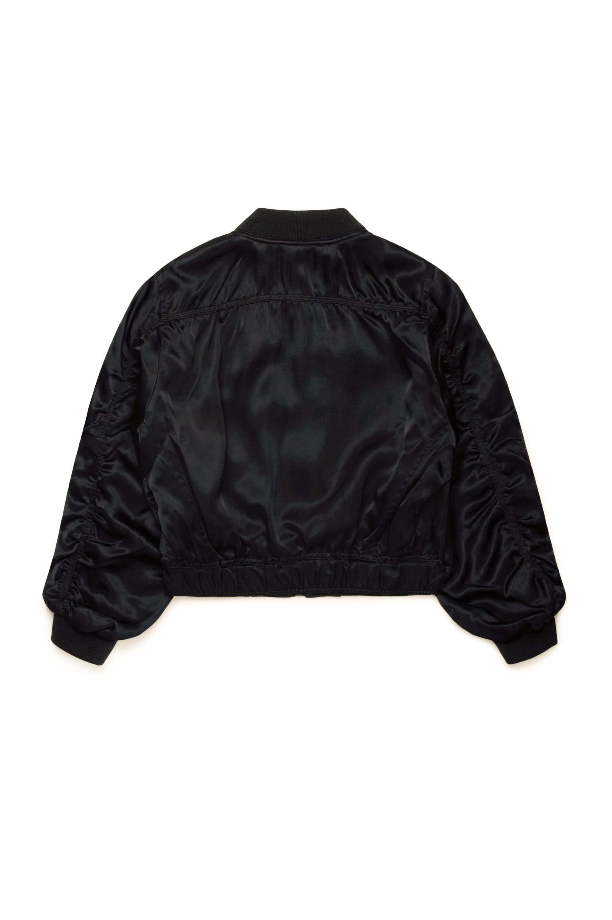 Diesel - JGKHLO, Woman's Satin bomber jacket with cargo pockets in Black - 2