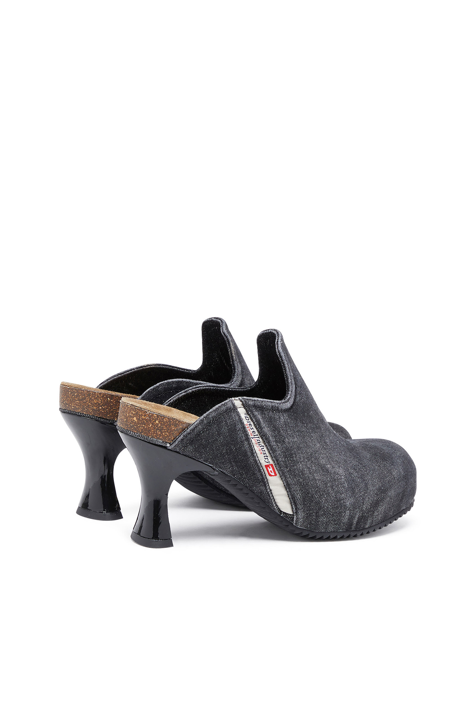 Diesel - D-WOODSTOCK ML W, Woman D-Woodstock-Denim mules in Black - Image 3