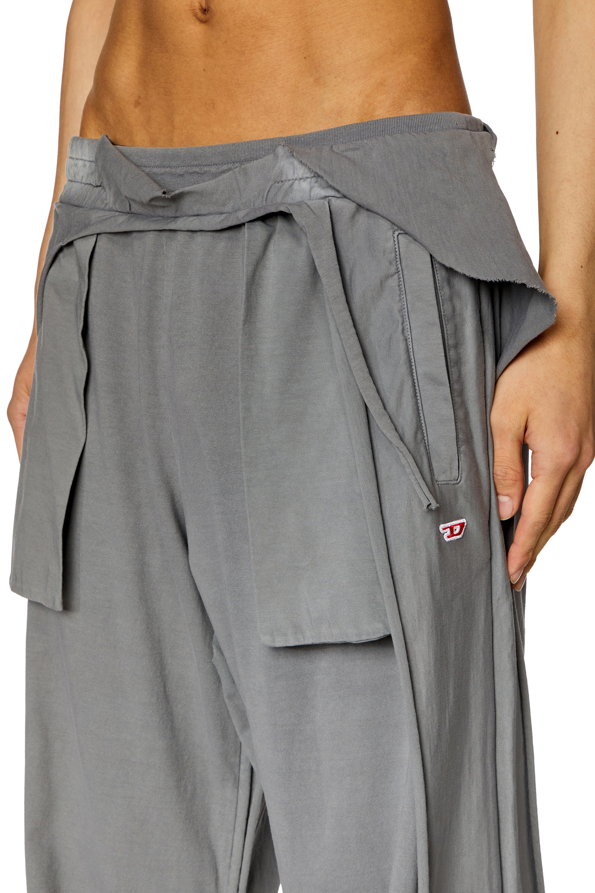 Diesel - P-TOPAHOOP-N1, Man Sweatpants with destroyed peel-off effect in Grey - Image 5