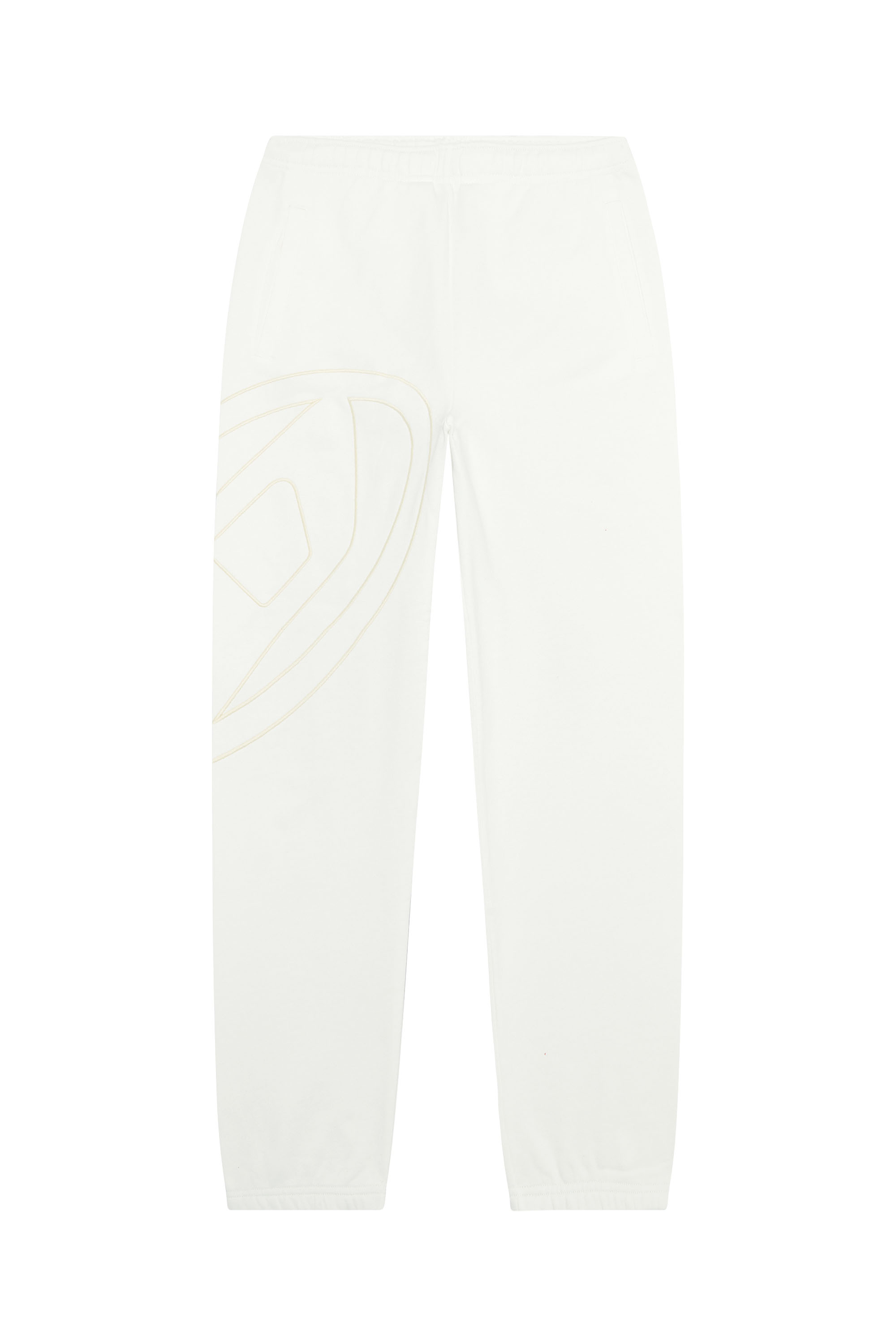 Diesel - P-MARKY-MEGOVAL, Man Sweatpants with maxi D logo in White - Image 3