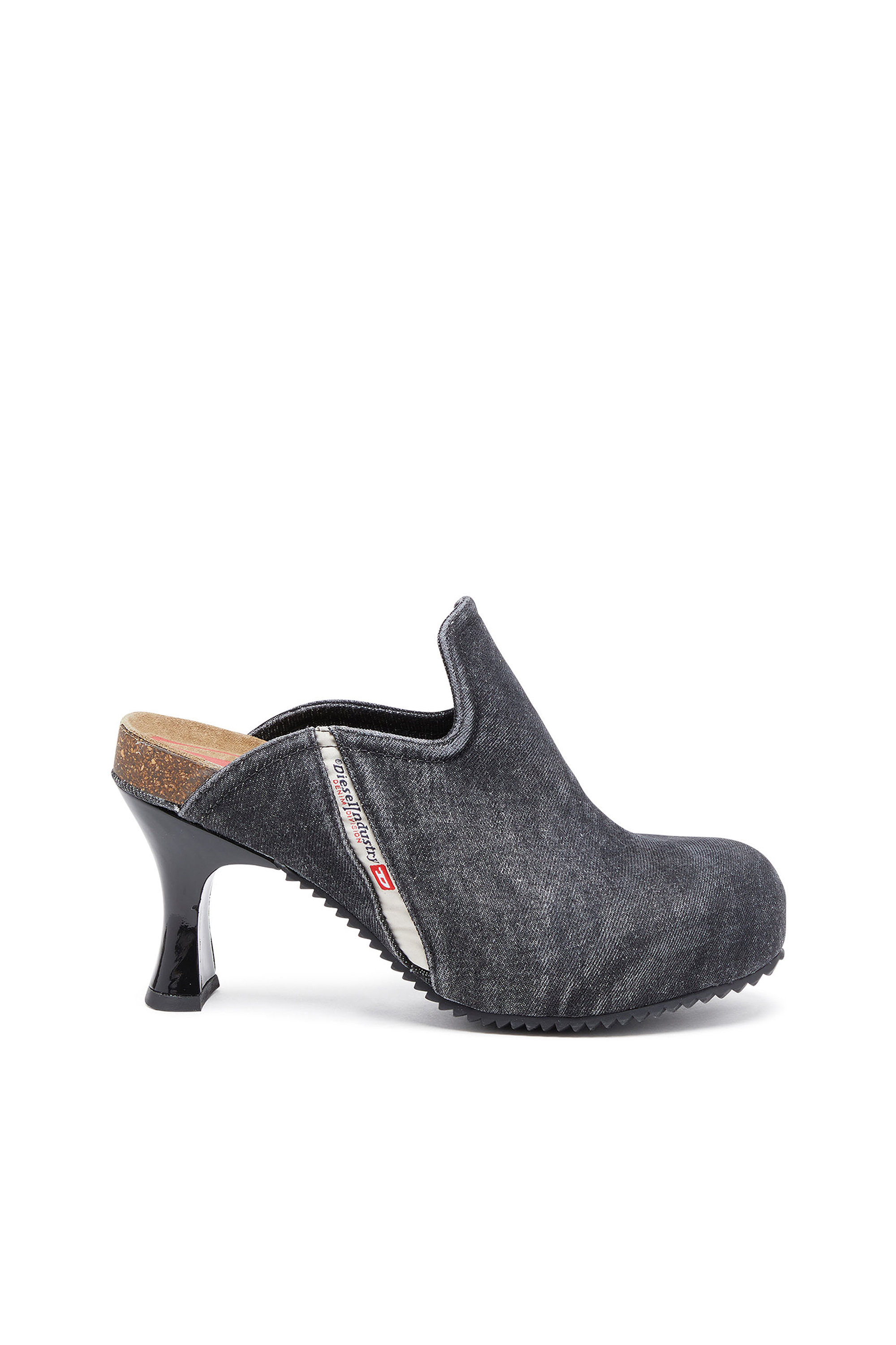 Diesel - D-WOODSTOCK ML W, Woman D-Woodstock-Denim mules in Black - Image 1