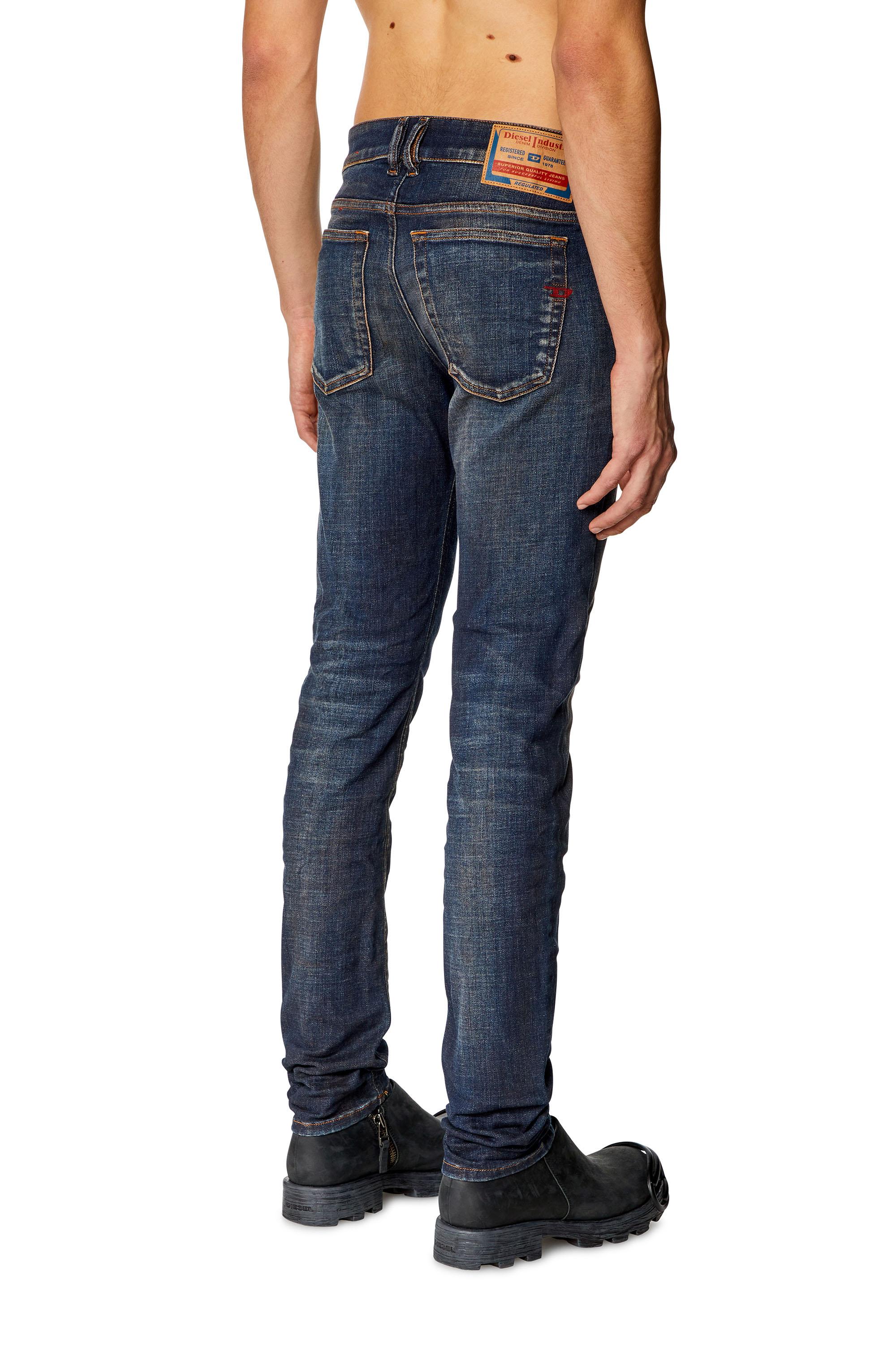 Diesel - Man's Skinny Jeans 1979 Sleenker 09H76, Dark Blue - 4