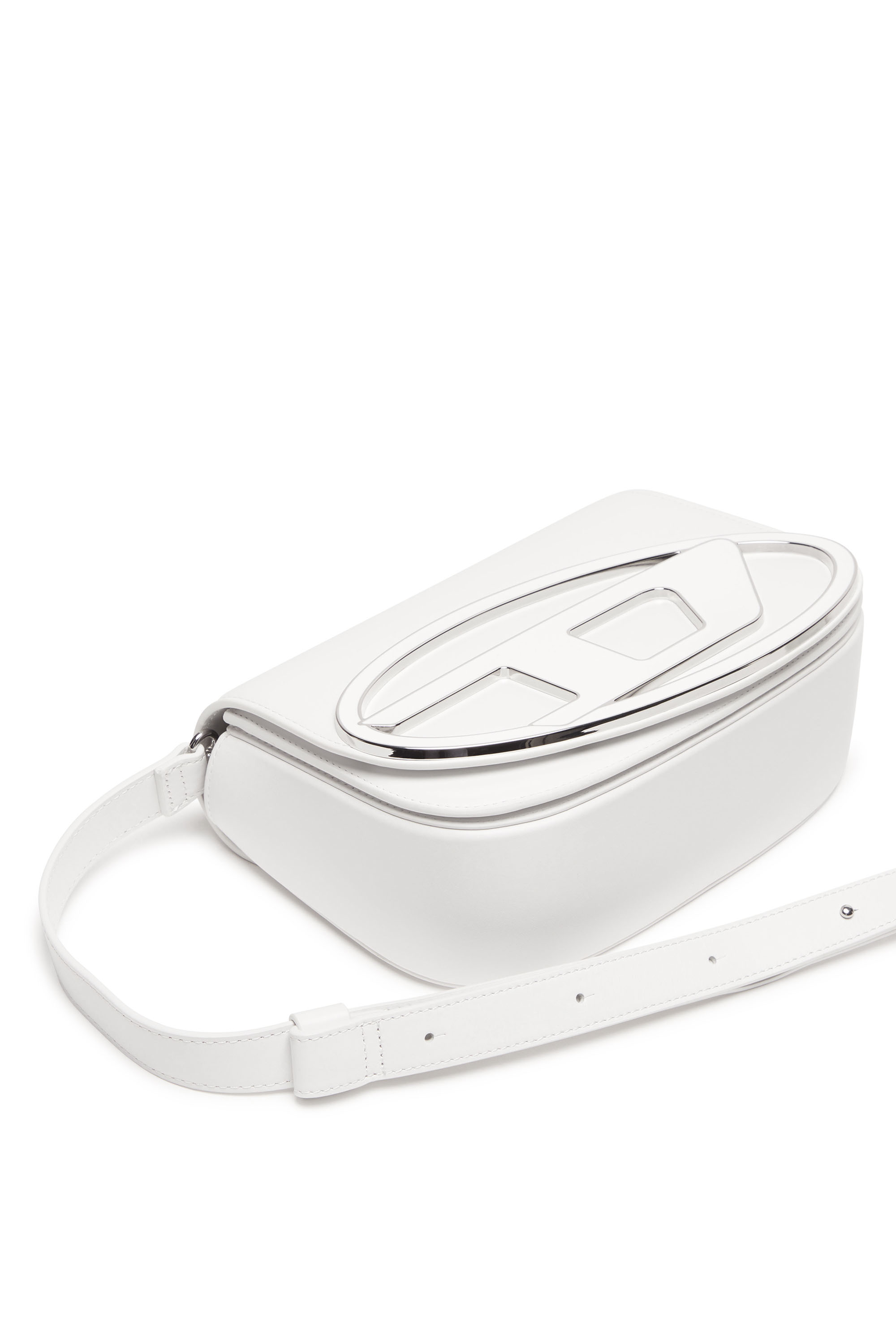 Diesel - 1DR M, Woman 1DR M-Iconic medium shoulder bag in leather in White - Image 5