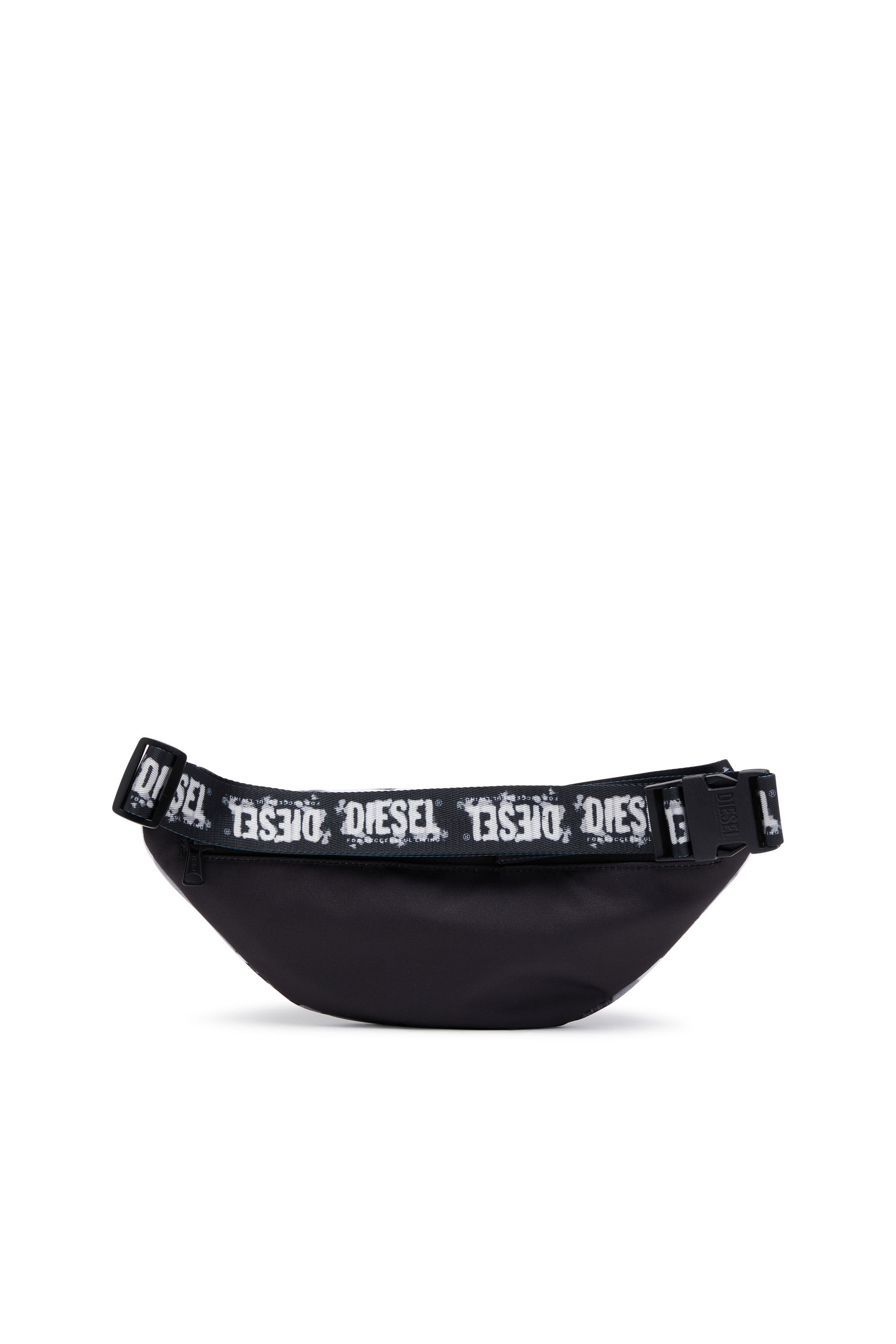 Diesel - RAVE BELTBAG X, Man Rave-Belt bag with bleeding logo print in Black - Image 3