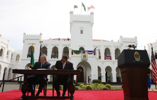 File:President Bush and President Kikwete sign the Millennium Challenge Compact.jpg