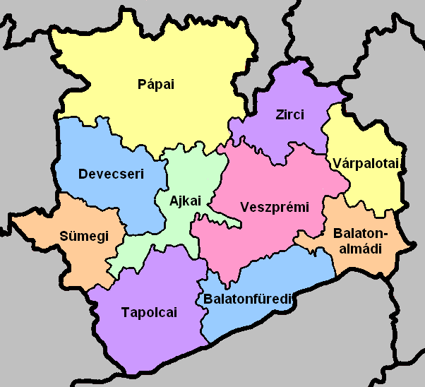 File:Veszprém districts.png