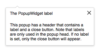 An example of a PopupWidget