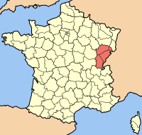 Localisation de la Franche-Comté en France