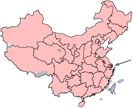 Location within the People's Republic of China