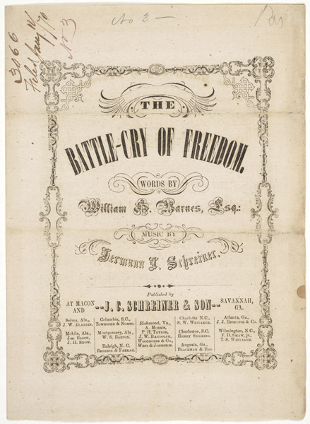 File:Sheet Music for the Song Battle Cry of Freedom with Confederate Lyrics - NARA - 3819352 (page 1).jpg