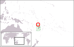 Location of Rotuma in Polynesia.