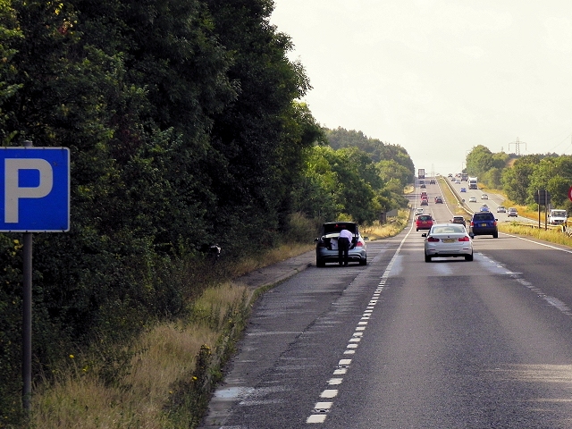 File:Southbound A1, Layby near Great Gonerby - geograph.org.uk - 4217029.jpg