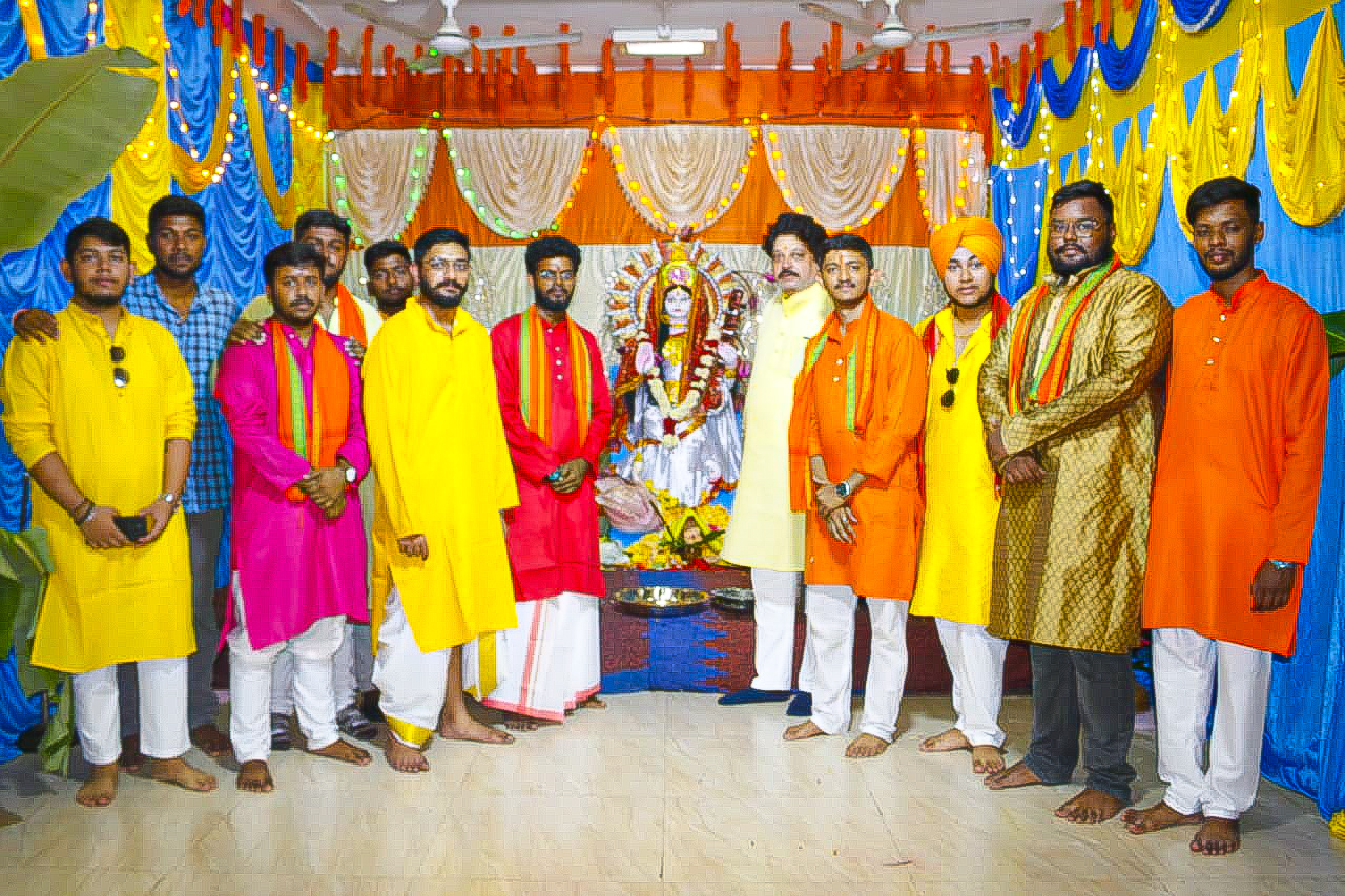 Siddhanth Rai Sharma along with his Organizing team on Shree Saraswati Pooja at Andaman Law College