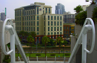 File:Hilton San Diego Gaslamp Quarter from SD Convention stairs.jpg