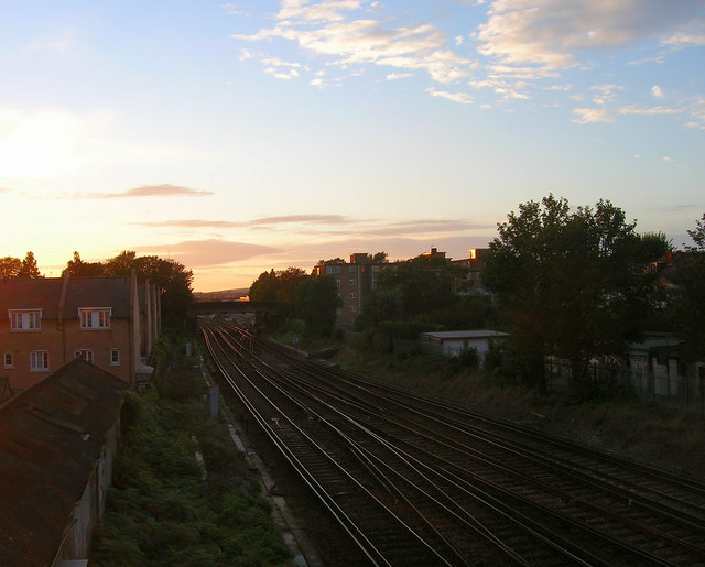 File:The Drive Railway Bridge at Sunset - geograph.org.uk - 246974.jpg