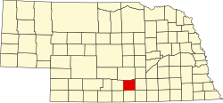 Karte von Kearney County innerhalb von Nebraska