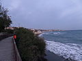 Wooden piers on the coastline