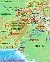 Alexanders Eroberungen und Städtegründungen in Indien