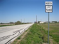 View northeast toward Beasley near Future I-69/US 59