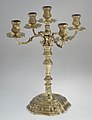 A five-armed candelabra