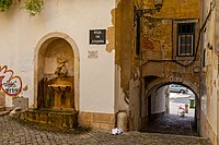 La Porta do Rosário o Arco do Rosário, antica porta della cerca moura e accesso alla judiaria di Lisbona.