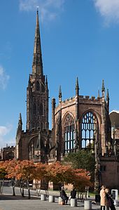 The war-ruined 14th-century St Michael's Cathedral