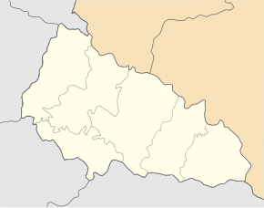 Добрянське. Карта розташування: Закарпатська область