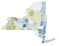 New York 2021 Proposal 5 results by county